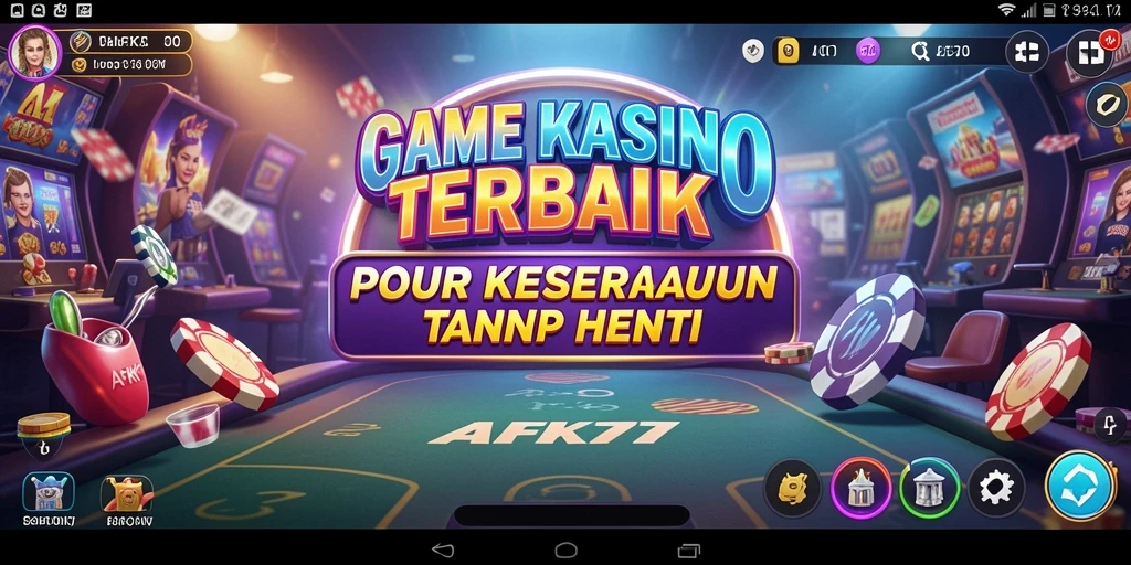 Tampilan screenshot utama AFK77 menampilkan aksi seru permainan Kasino.