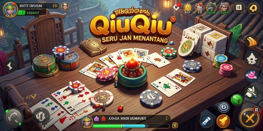 Tampilan seru gameplay QiuQiu di API77.