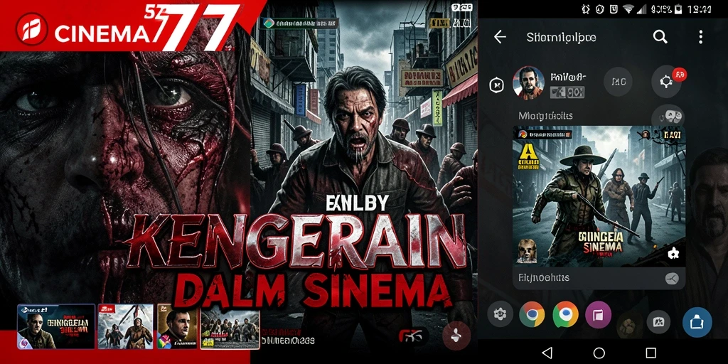 Tangkapan layar gameplay CINEMA77 dengan suasana horor mencekam.