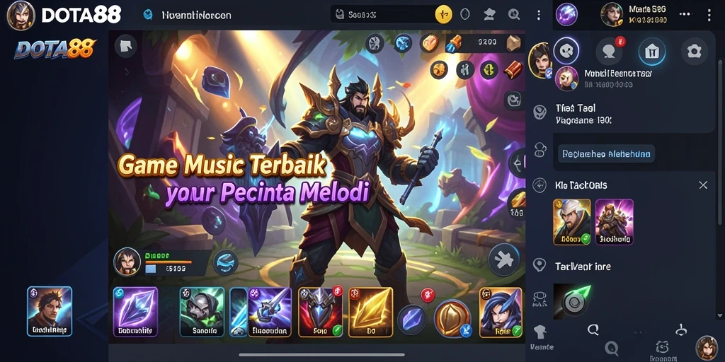 Screenshot DOTA88 menampilkan pemain bernyanyi di aplikasi musik.