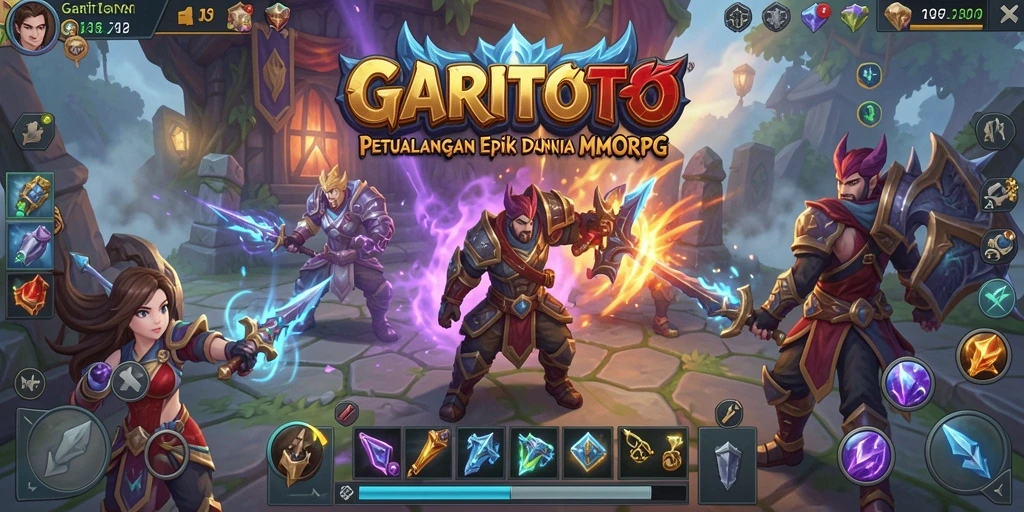 Tangkapan layar GARITOTO menampilkan aksi seru dalam petualangan MMORPG.