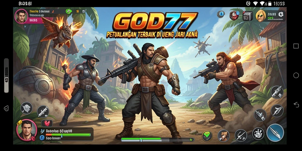 GOD77 menampilkan gameplay aksi yang seru dan mendebarkan.