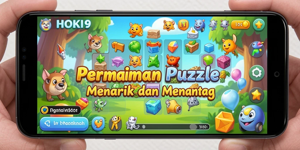 Tampilan gameplay HOKI9 dengan berbagai puzzle menantang.