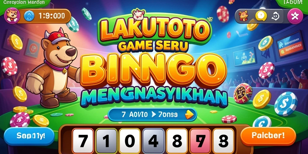 Gameplay seru dalam LAKUTOTO yang menampilkan keseruan Bingo.