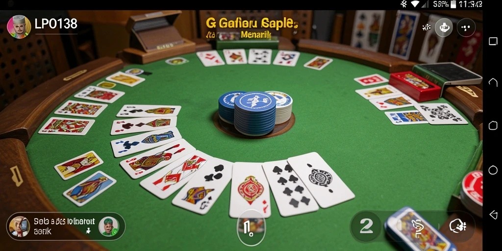 Tampilan gameplay seru dan interaktif dalam permainan Gaple.