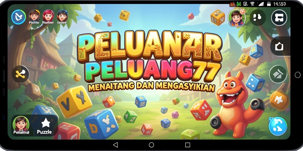 Tampilan gameplay menantang dari PELUANG77 di layar utama.