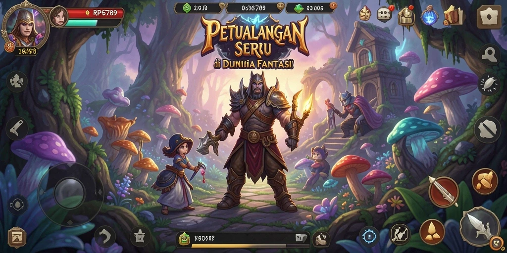 Tampilan gameplay seru dari RP6789 di dunia fantasi.