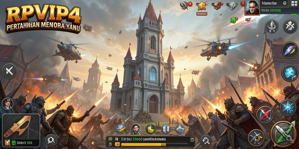 Tampilan menakjubkan dari aksi Tower Defense di RPVIP4.