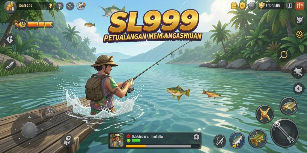 Tampilan gameplay yang mengasyikkan dalam SL999, nikmati petualangan memancing yang seru.