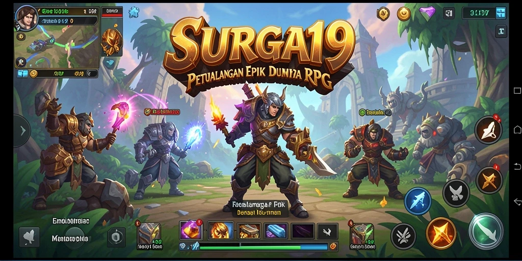 Screenshot menampilkan aksi pertempuran seru dalam <strong>SURGA19</strong>.