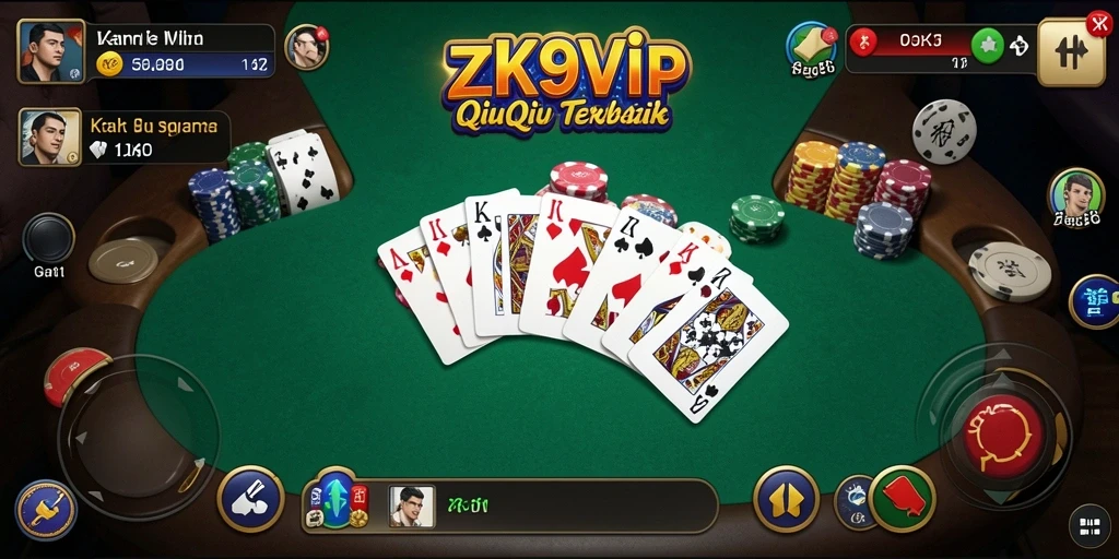 Gameplay QiuQiu yang seru dan interaktif dalam ZK9VIP.